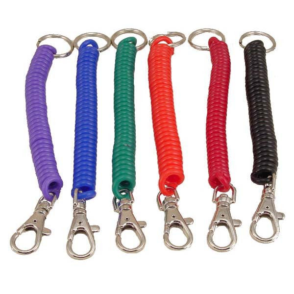 Coil Keychain with Metal Snap