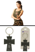 Special Blessing Pewter Cross American Eagle Statue of Liberty Split-Ring Key Chain KEKC5012