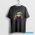 Official Grinch With Santa Hat X New York Giants Merry Christmas Tee Sweater