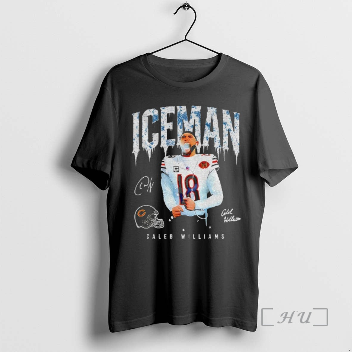 Trending Caleb Williams Iceman 18 Scream Chicago Bears Football 2025 Signature Premium T Shirts Sweater