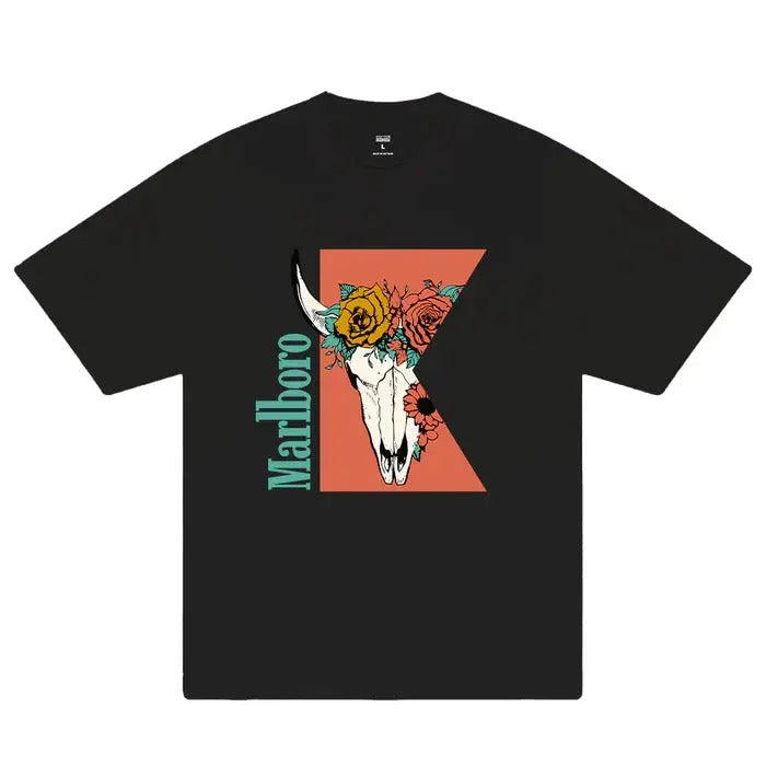 Vintage Funny Marlboro Rose Skull Cowboy T-shirt, Wild West Merch Graphic Tee, Unisex Tshirt, Sweatshirt, Hoodie, Comfort Colors