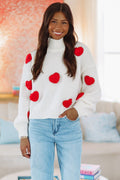 Big Hearts Sweater - White and Red (FINAL SALE)
