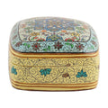 Hand-Painted Papier Mache on Wood Decorative Box from India 'Floral Majesty'