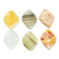 Set of 2 Handcrafted Diamond Marble Stress-Relieving Stones 'Relaxing Force'
