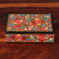 Spring-Themed Hand-Painted Papier Mache Decorative Box 'Blossoms from the Valley'