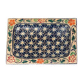 Handmade Clover Patterned Midnight Blue Pule Wood Catchall 'Nocturnal Clover'