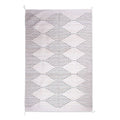4x6.5 Geometric Patterned Cotton Rug Hand-Woven in Mexico 'Charming Diamonds'