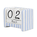 Hand-Carved and Painted Wood Perpetual Desk Calendar 'Bright Days'