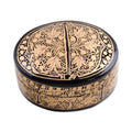 Black and Gold Papier Mache Decorative Box from India 'Serene Grandeur'