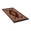 100 Wool Area Rug in Red Black and Tan with Diamonds 2x3 'Desert Diamonds'