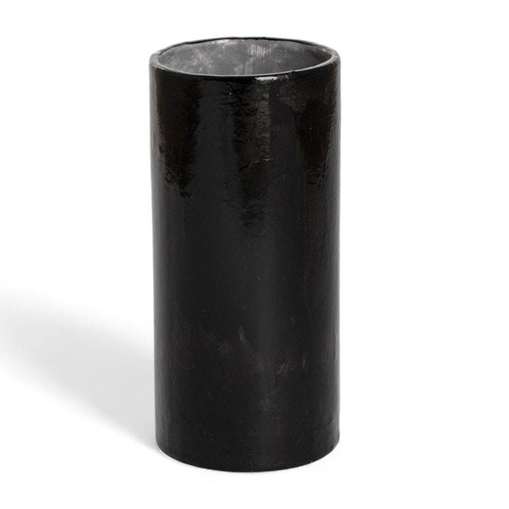 Ceramic Dog Utensil Pen Holder and Decorative Vase in Black 'Black Canine Organizer'