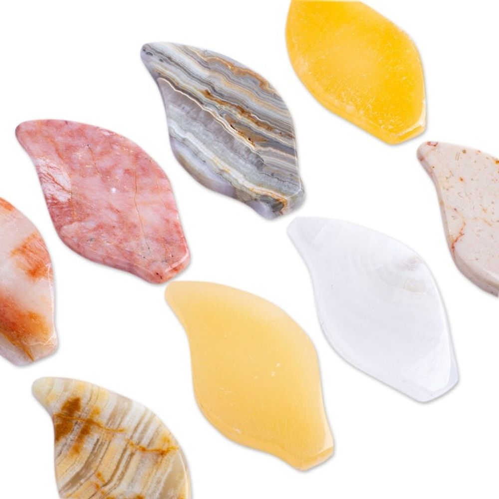 Set of 2 Reclaimed Marble Stress-Relieving Stones 'Dream Arrows'