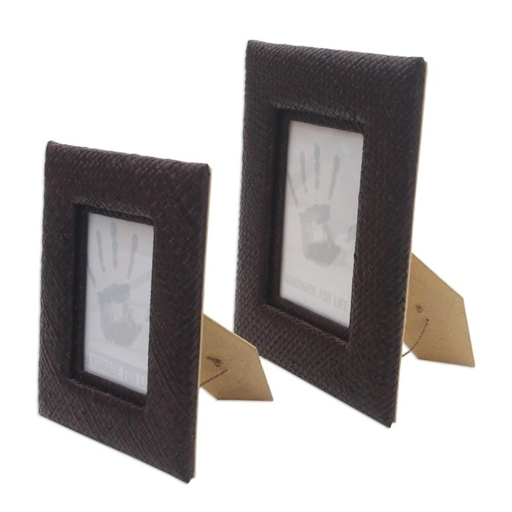 Handwoven Photo Frame Set 3x5 and 4x6 'Nature's Balance'