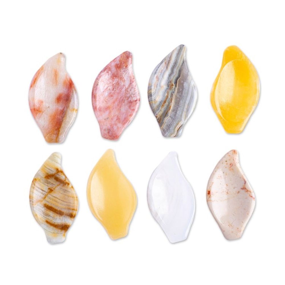Set of 2 Reclaimed Marble Stress-Relieving Stones 'Dream Arrows'