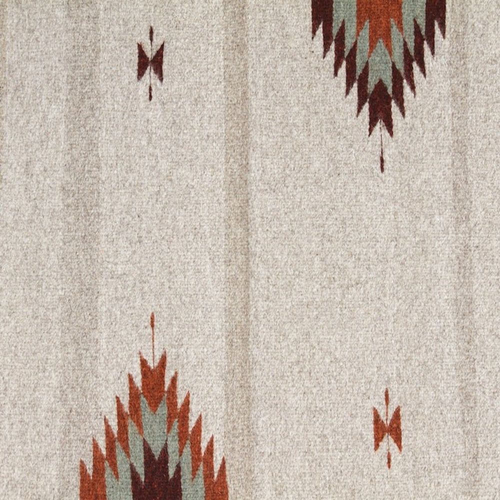 Handwoven Geometric Grey and Brown Zapotec Wool Runner 2x6 'Chocolate Gleams'