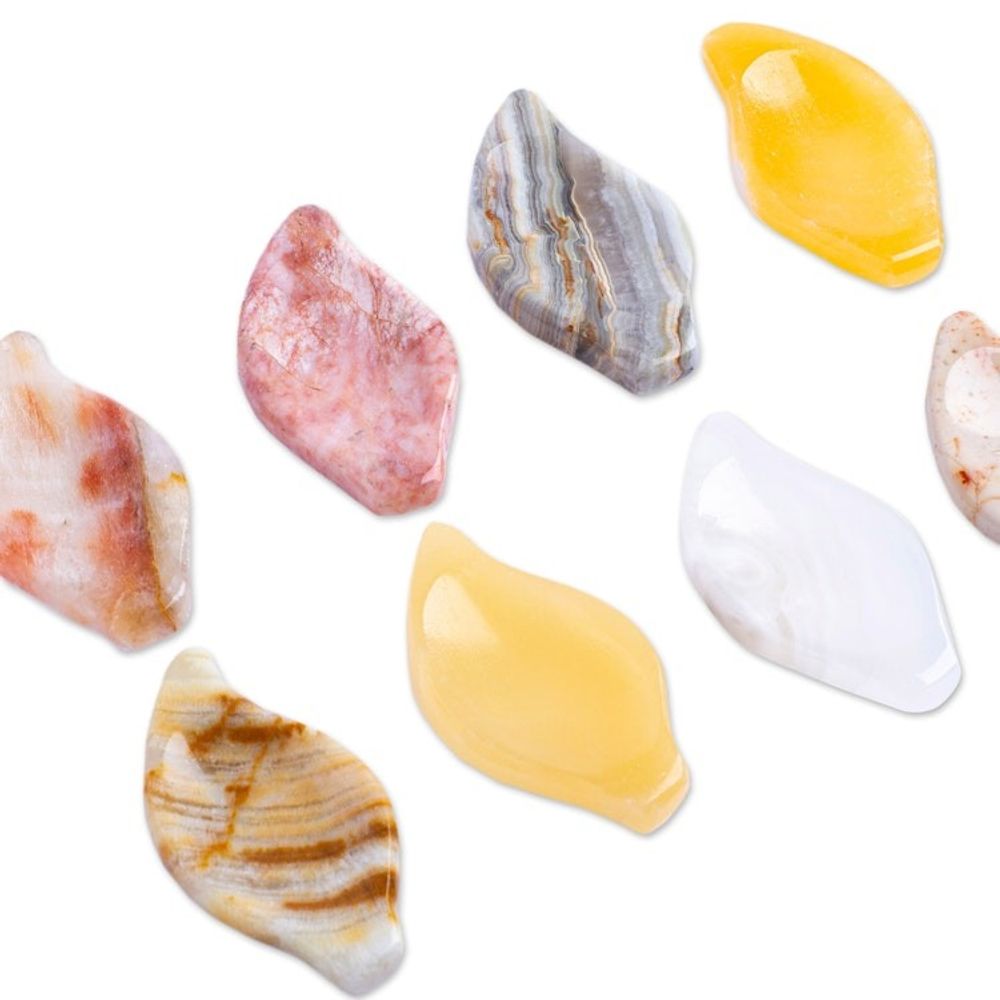 Set of 2 Reclaimed Marble Stress-Relieving Stones 'Dream Arrows'