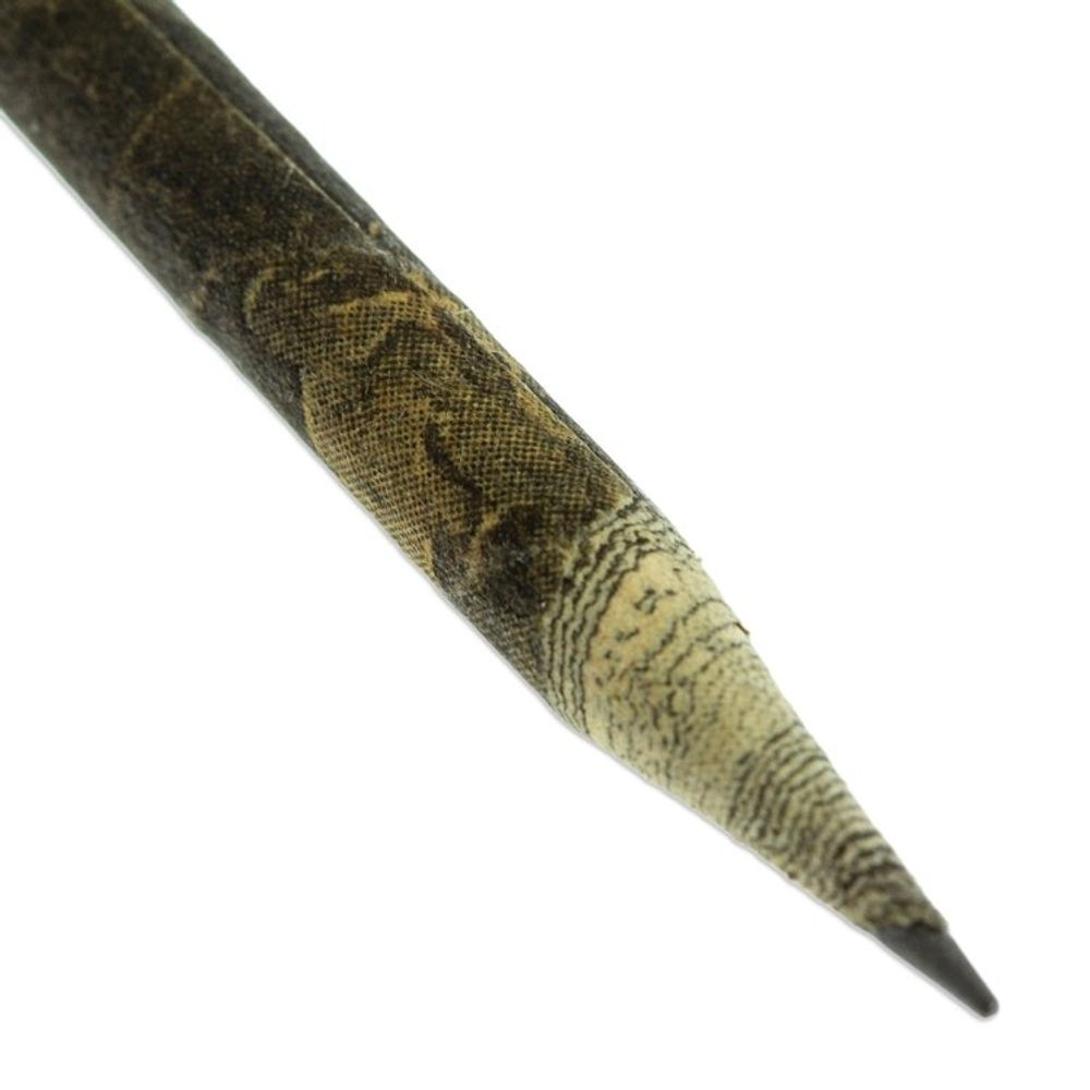 Vintage Handmade Recycled Paper Pencil with Green Eraser 'News of Yesterday'