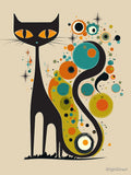 Mid Century Modern Atomic Cat, Retro Black Cat, MCM, Kandinsky Style by BrightStreet Unisex T-shirt, Sweatshirt, Hoodie, Long Sleeve Tee
