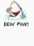 Doin' Fine! -- eaten by shark sarcastic humor by The Sporty Nerd Unisex T-shirt, Sweatshirt, Hoodie, Long Sleeve Tee