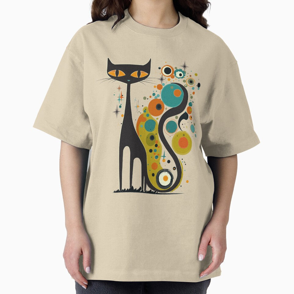 Mid Century Modern Atomic Cat, Retro Black Cat, MCM, Kandinsky Style by BrightStreet Unisex T-shirt, Sweatshirt, Hoodie, Long Sleeve Tee